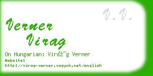 verner virag business card